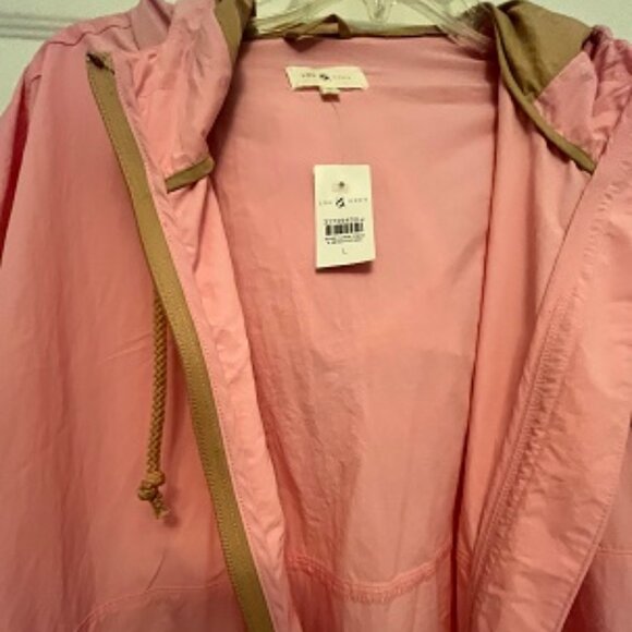 NWT Lou & Grey for LOFTColorblock Windbreaker/Raincoat Jacket Large Frosted Pink - Picture 2 of 8